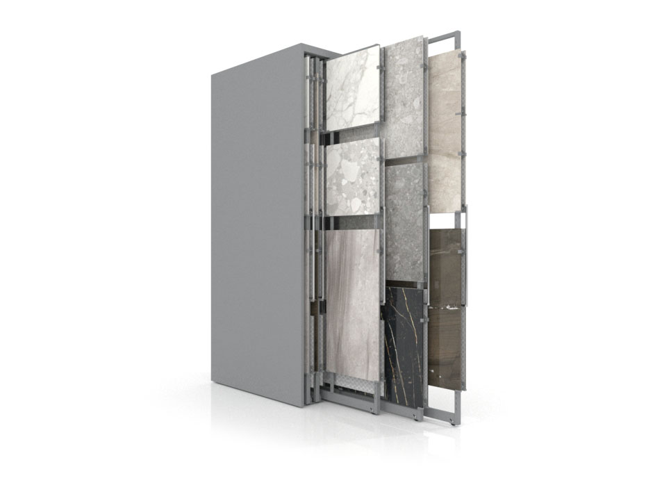 Exhibidores de pisos cerámicos Londres Multi Tiles 5 plata