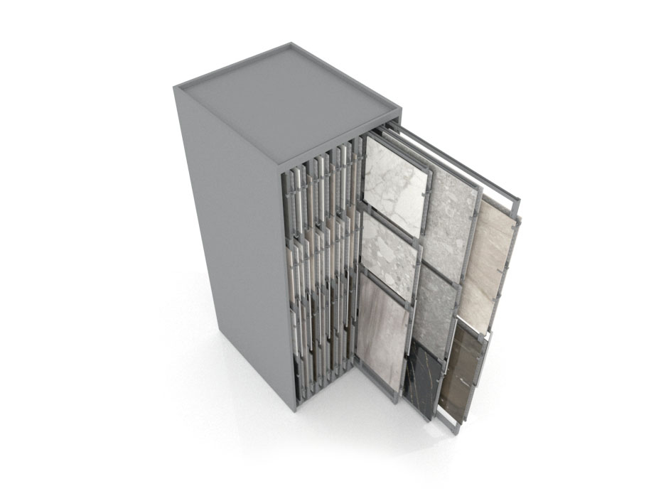 Exhibidores de pisos cerámicos Londres Multi Tiles 10 plata