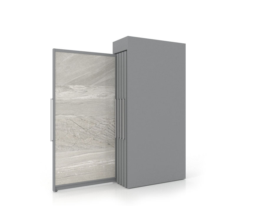 Tile display stands for sale Londres XL 10 Silver 2400x1205_2