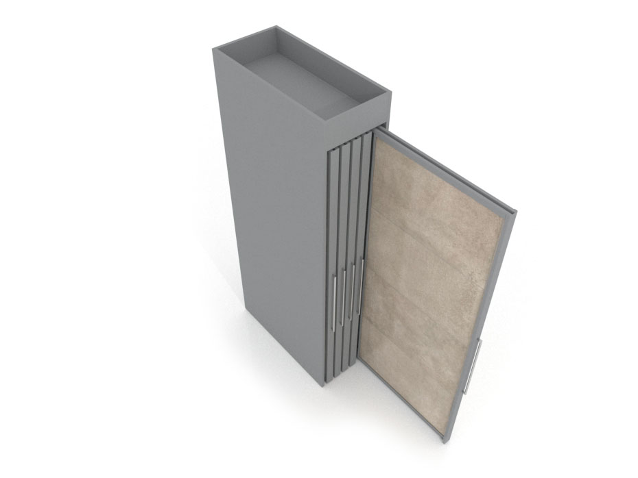 showroom tile display Londres XL 10 silver 2800x1205_3