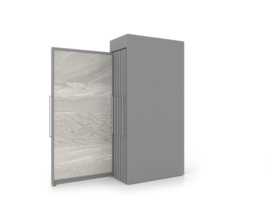 Tile display stands for sale Londres XL 12 Silver 2400x1205_2