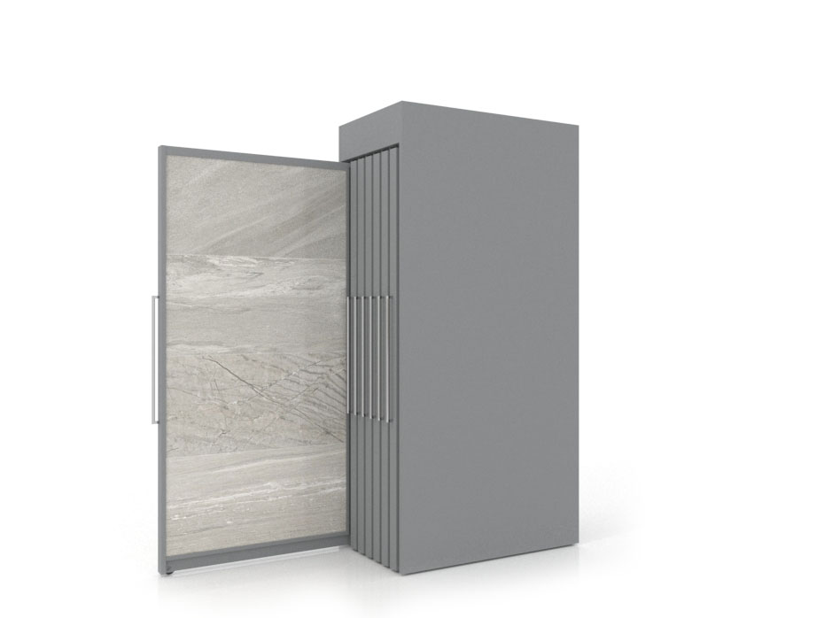 Tile display stands for sale Londres XL 14 Silver 2400x1205_2