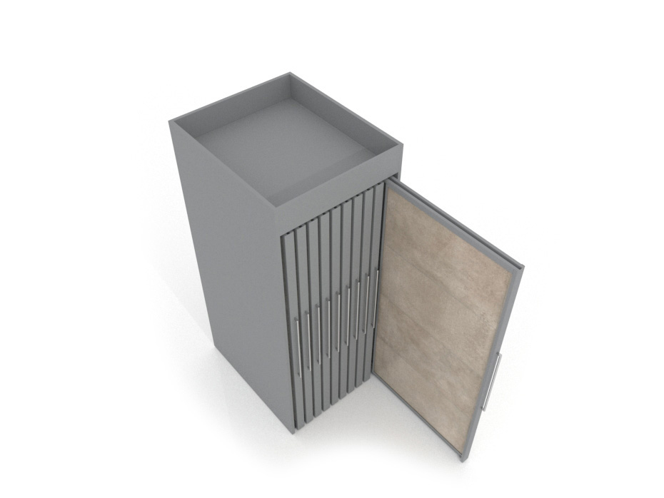Tile display stands for sale Londres XL 20 Silver 2400x1205_3