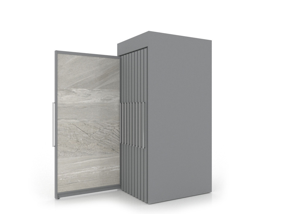 Tile display stands for sale Londres XL 20 Silver 2400x1205_2
