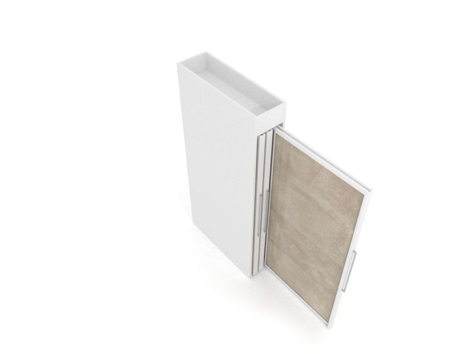 Tile displays for showrooms Londres XL 6 White 240x1205_3