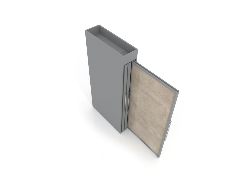 Tile display stands for sale Londres XL 6 Silver 2400x1205_3