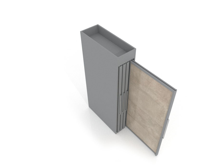 Tile display stands for sale Londres XL 8 Silver 2400x1205_3