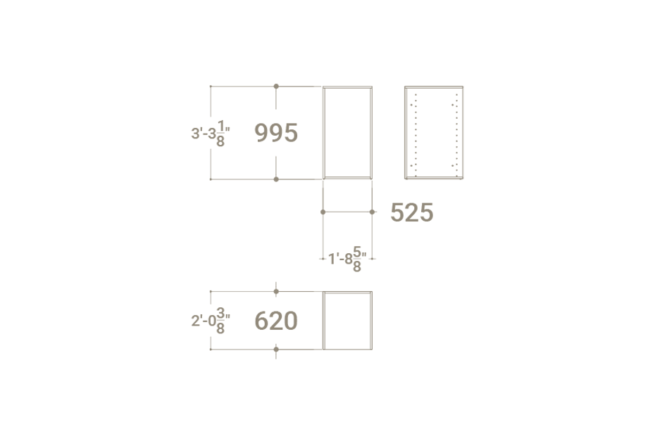 Low Module módulo para exponer azulejos plano