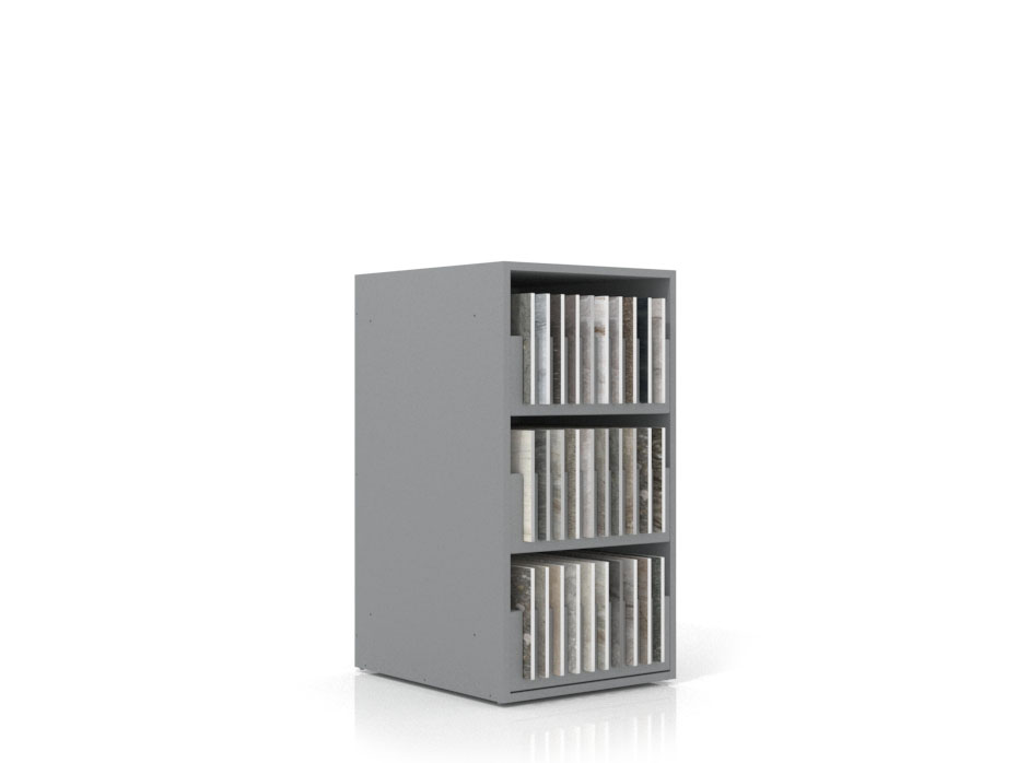 Low Module módulo para exponer azulejos plata frontal