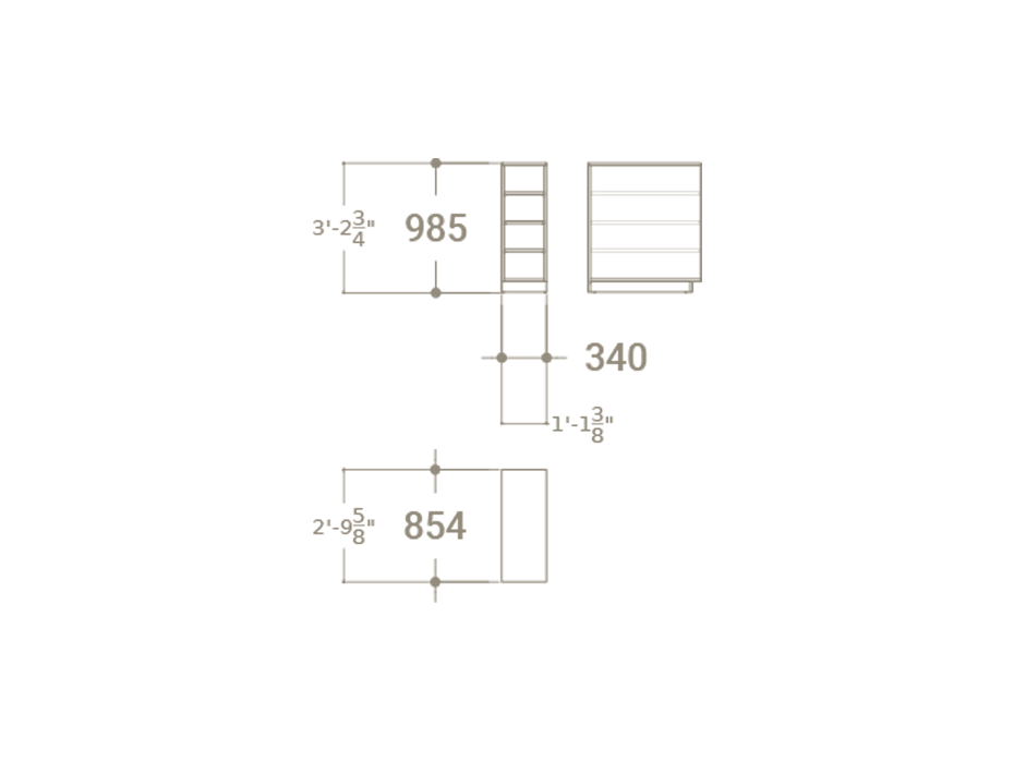 Módulo expositor de azulejos M LE plano
