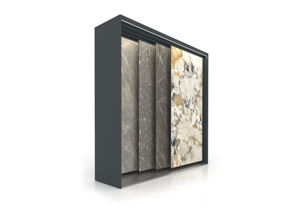 Expositor personalizable para azulejos Módulo 3500_ 5 luz antracita sx