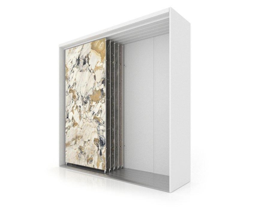 Expositor personalizable para azulejos Módulo 3500_ 5 blanco dx