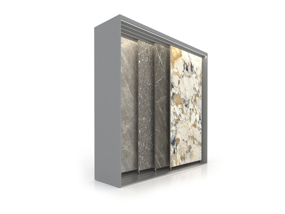 Expositor personalizable para azulejos Módulo 3500_ 5 luz plato sx