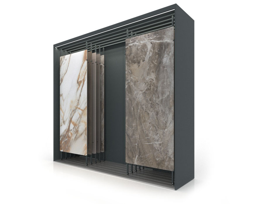 Mueble expositor de azulejos XXL Maxi Tiles 3900_5 luz antracita dx