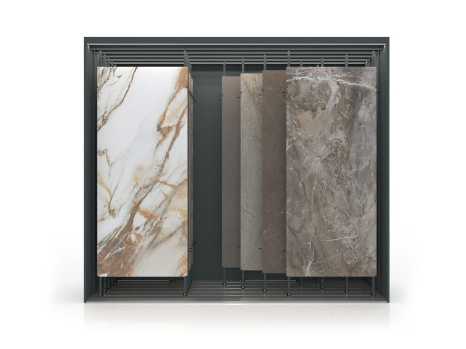 Mueble expositor de azulejos XXL Maxi Tiles 3900_5 luz antracita frontal