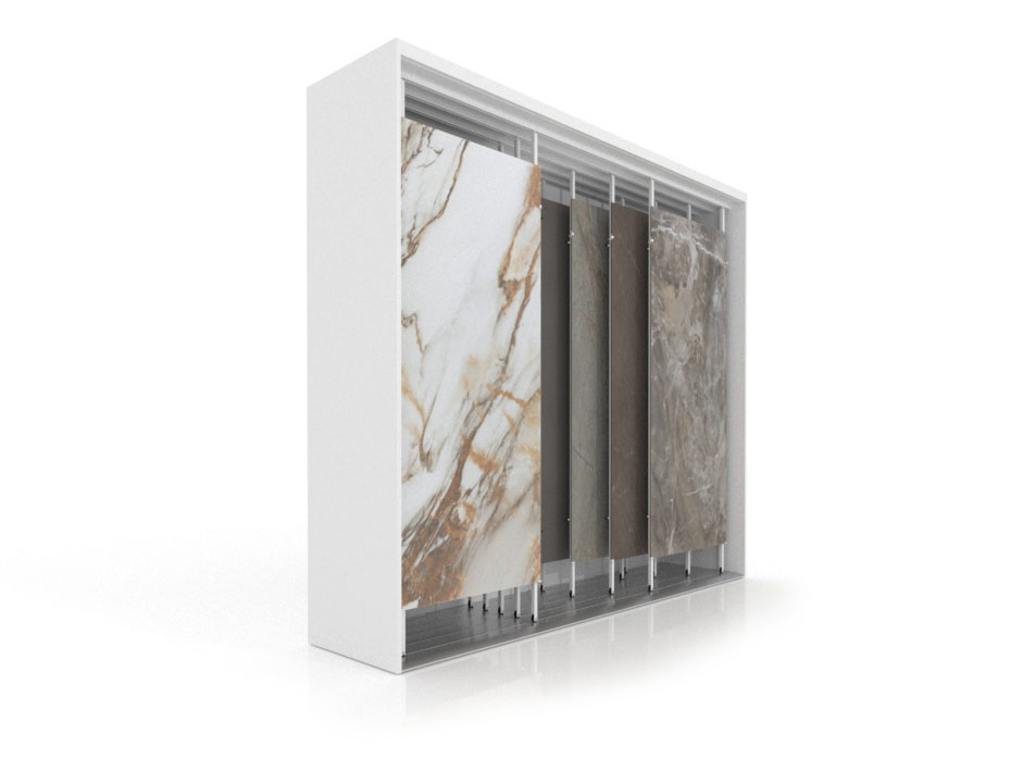 Mueble expositor de azulejos XXL Maxi Tiles 3900_5 blanco sx