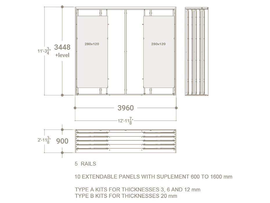 Mueble expositor de azulejos XXL Maxi Tiles 3900_5 luz plano