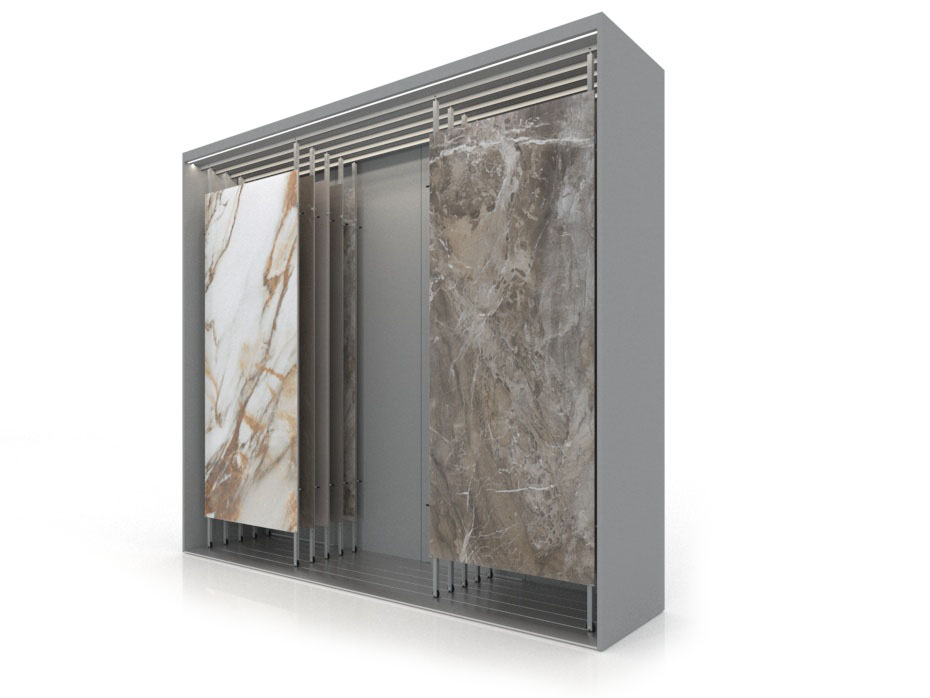 Mueble expositor de azulejos XXL Maxi Tiles 3900_5 luz plata dx