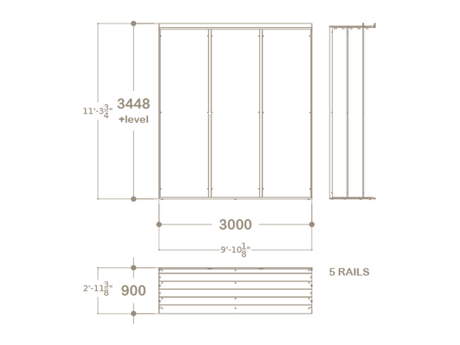 expositor para azulejos Módulo doble 5 blanco lateral