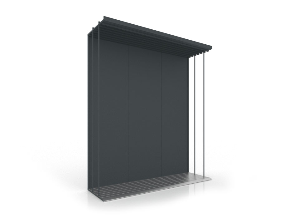 expositor para azulejos Módulo doble 7 luz antracita frontal