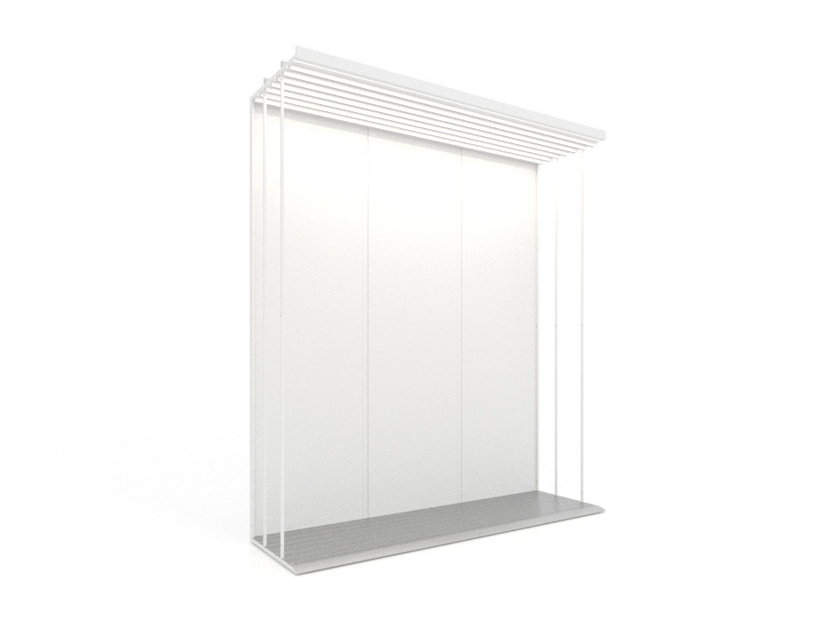 expositor para azulejos Módulo doble 7 luz blanco frontal