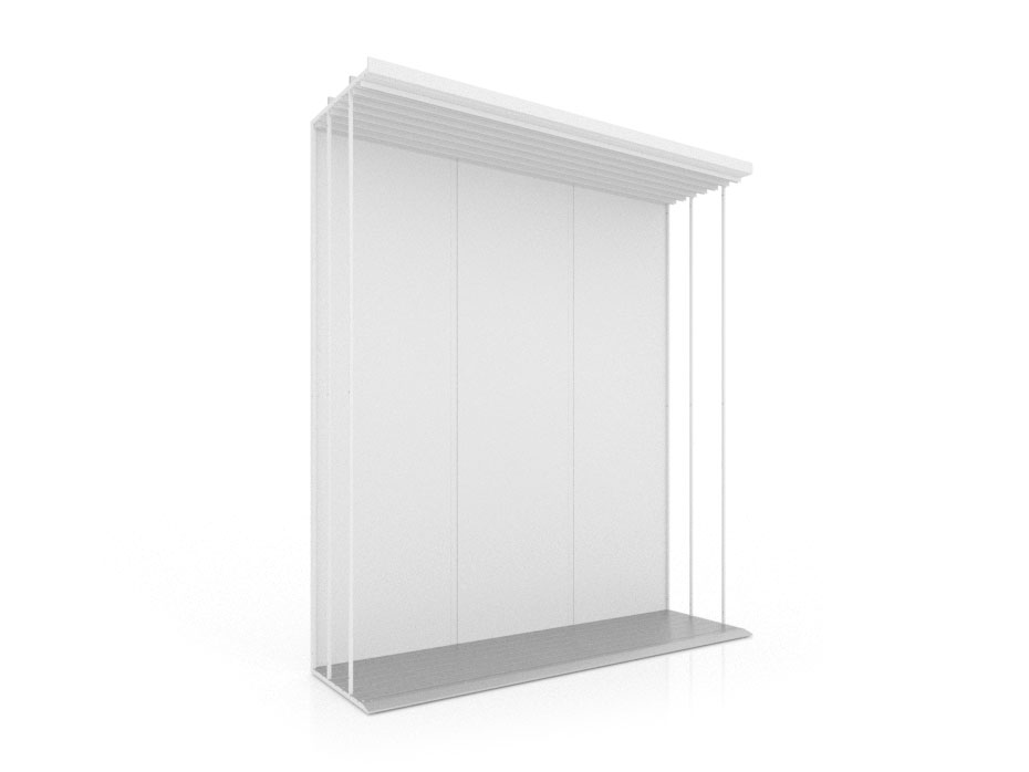 expositor para azulejos Módulo doble 7 blanco frontal