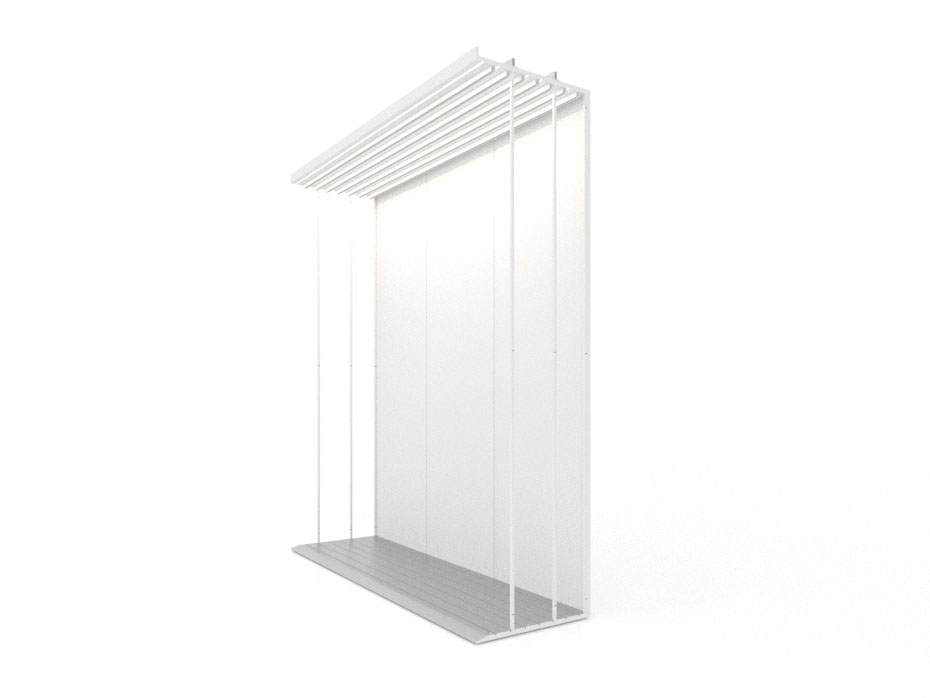 expositor para azulejos Módulo doble 7 luz blanco lateral