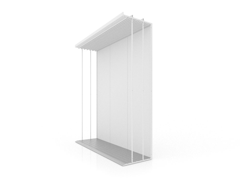 expositor para azulejos Módulo doble 7 blanco lateral