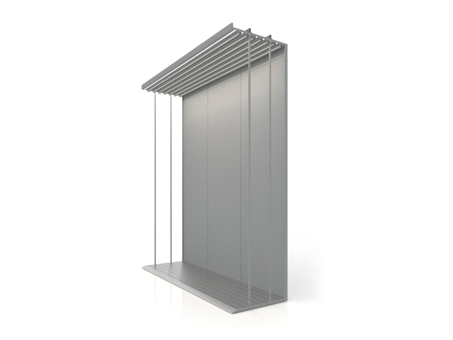 expositor para azulejos Módulo doble 7 luz plata lateral