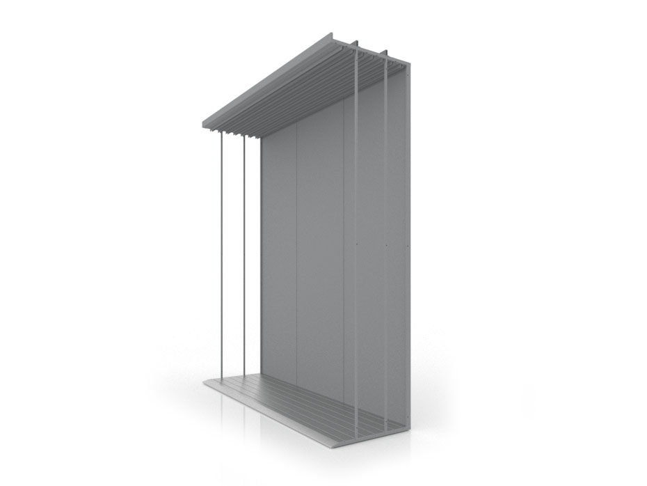 expositor para azulejos Módulo doble 7 plata lateral