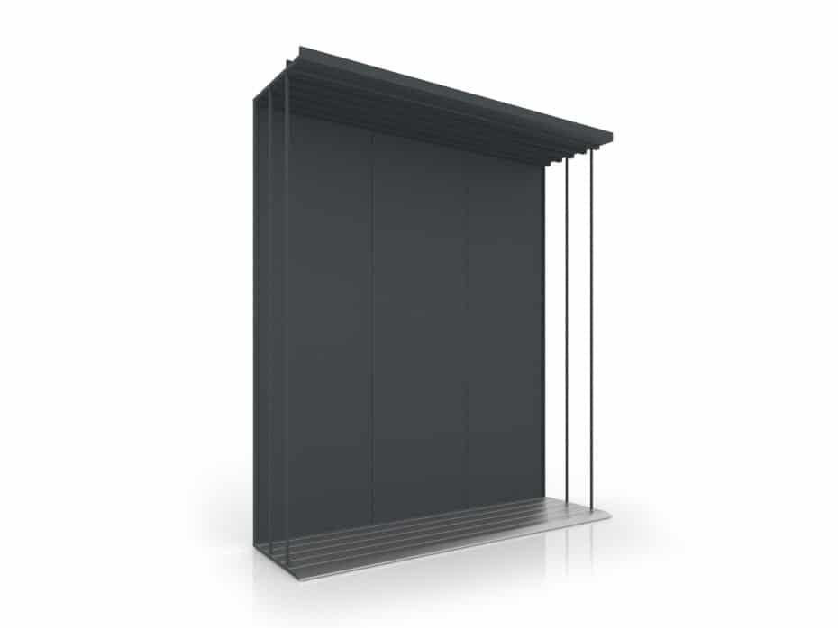 expositor para azulejos Módulo doble 5 antracita frontal