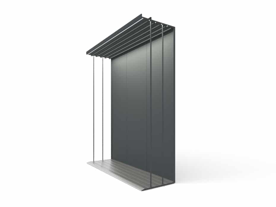 Modulo doble antracita luz lateral