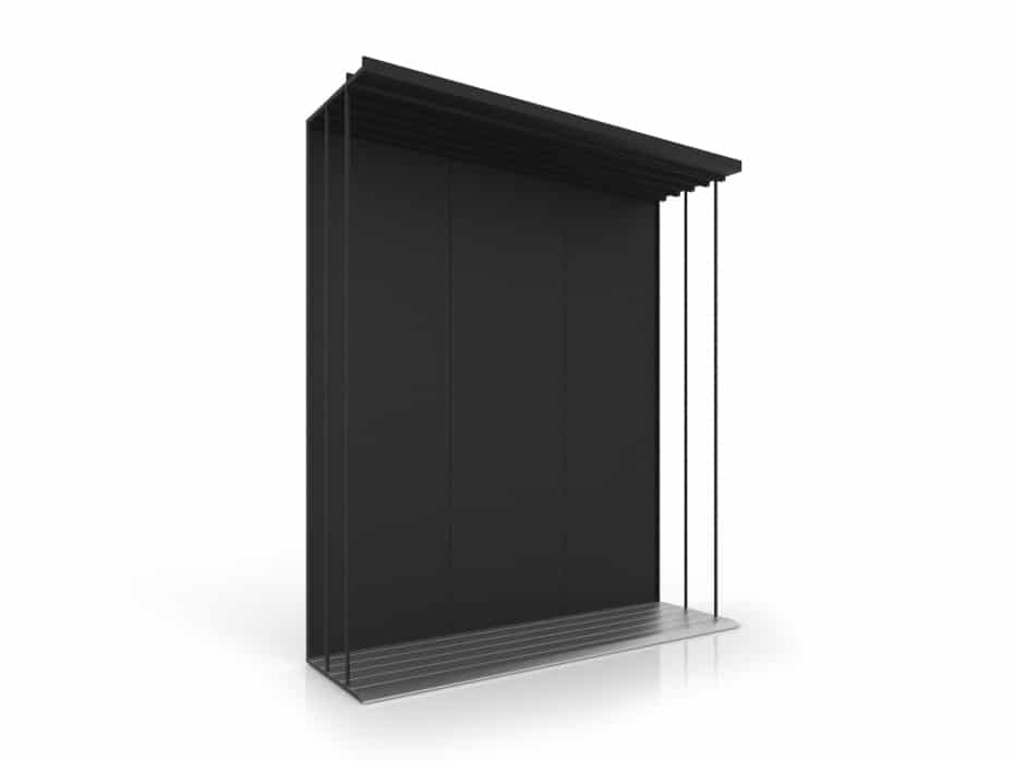 expositor para azulejos Módulo doble 5 negro frontal