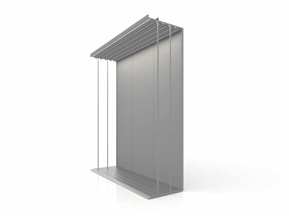 expositor para azulejos Módulo doble 5 luz blanco lateral