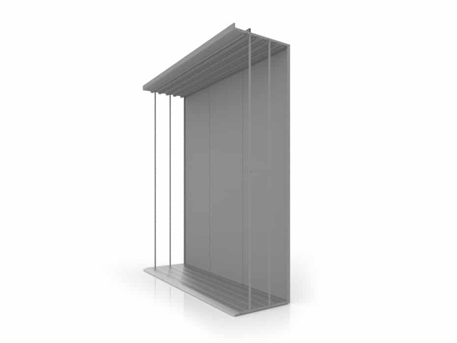 expositor para azulejos Módulo doble 5 plata lateral