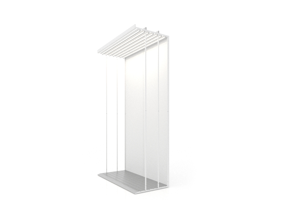 maxi tiles modulo simple 7 carriles blanco luz letral