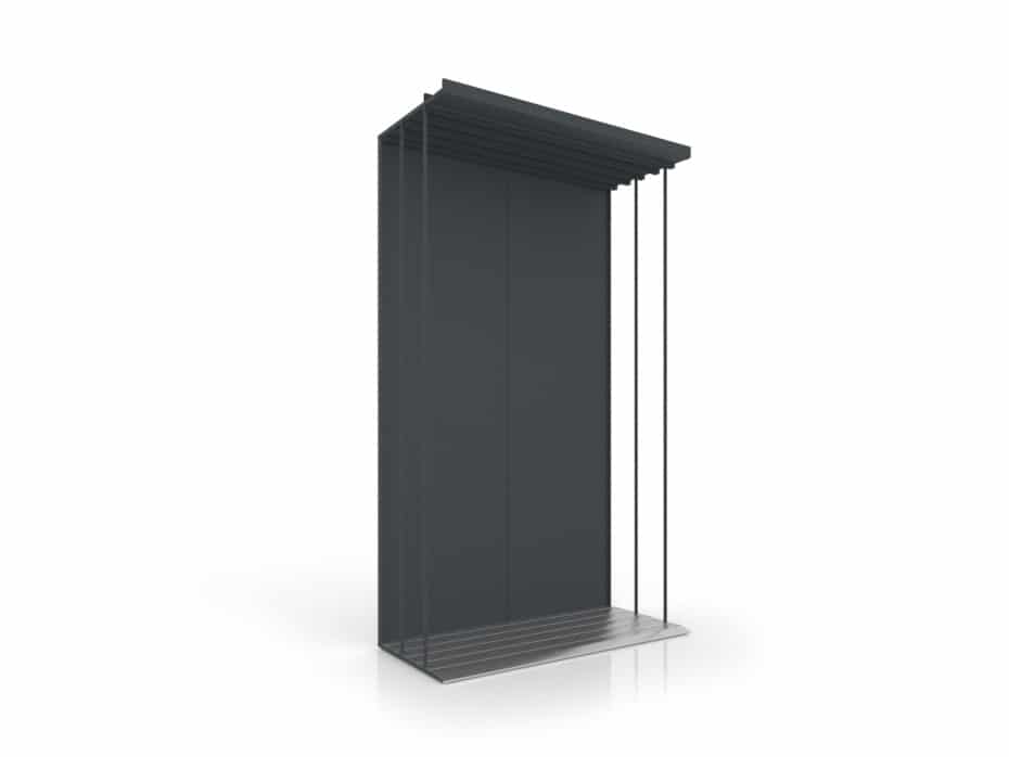 Expositor para azulejos Módulo simple 5 antracita frontal