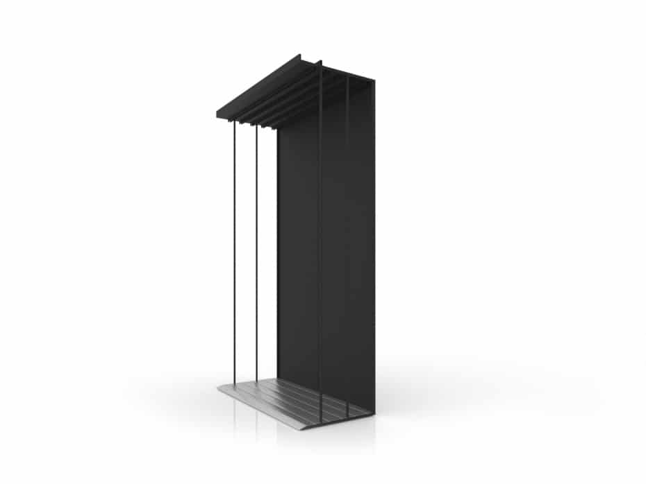 Expositor para azulejos Módulo simple 5 PLATA FRONTAL