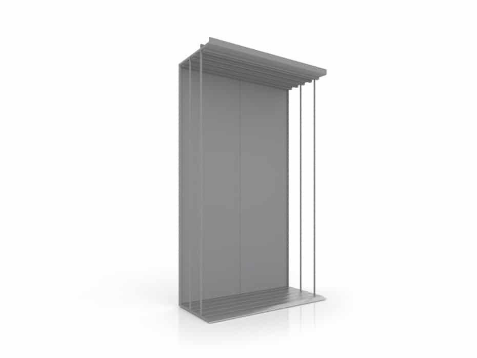 Expositor para azulejos Módulo simple 5 PLATA FRONTAL