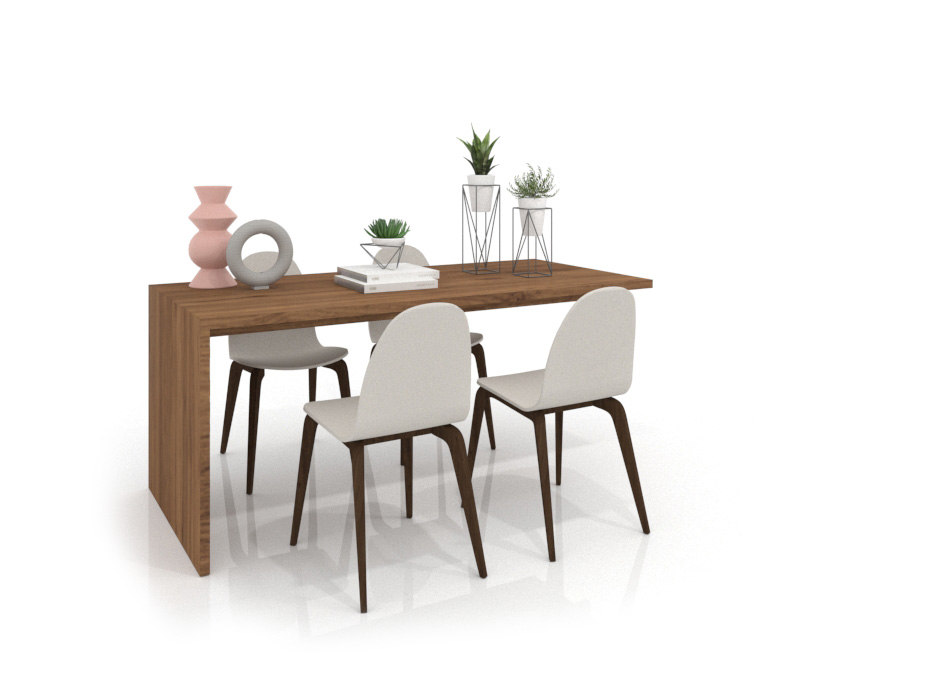 Mesa banco técnico para baldosas madera old oak 4 lateral