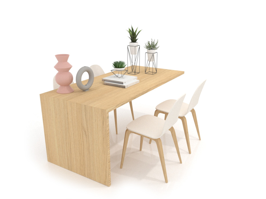 Mesa banco técnico para baldosas madera vicenza 4 aerea