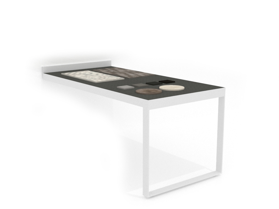 Mesa frontal bolon blanco