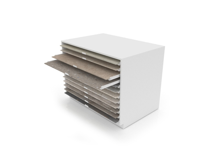 Módulo del banco técnico de trabajo MH Loose blanco 120x60 abierto