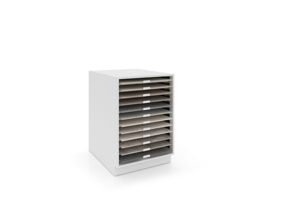 Módulo del banco técnico de trabajo MH Loose blanco 60x60 cerrado