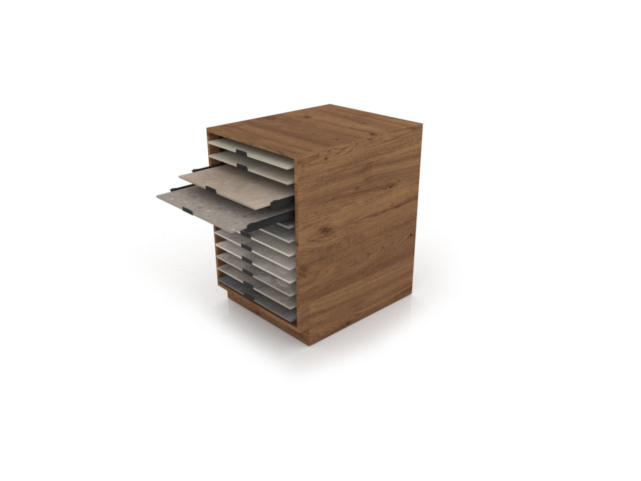 Módulo del banco técnico de trabajo MH Loose madera old oak 60x60 abierto