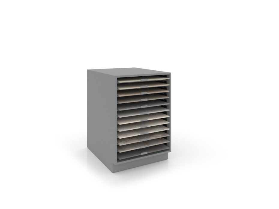 Módulo del banco técnico de trabajo MH Loose plata 60x60 cerrado