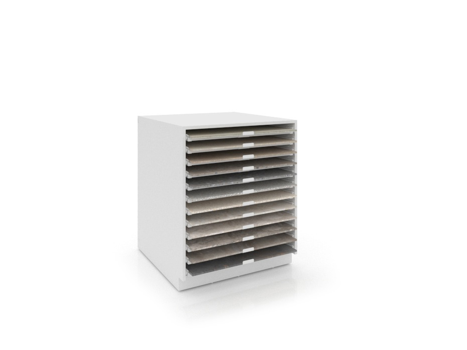 Módulo del banco técnico de trabajo MH Loose blanco 75x75 cerrado