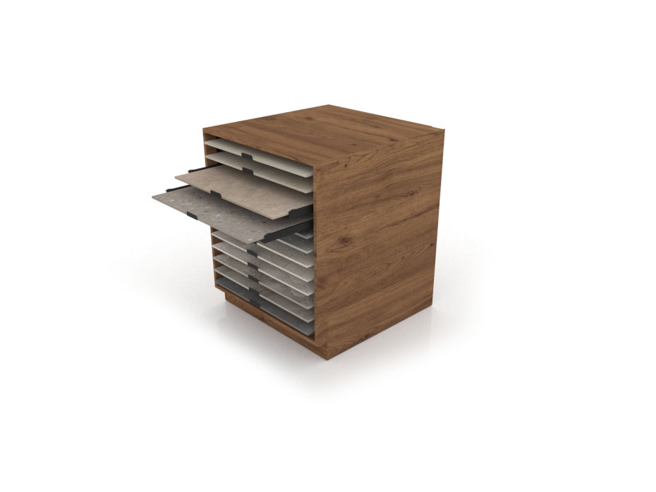 Módulo del banco técnico de trabajo MH Loose madera old oak 75x75 abierto