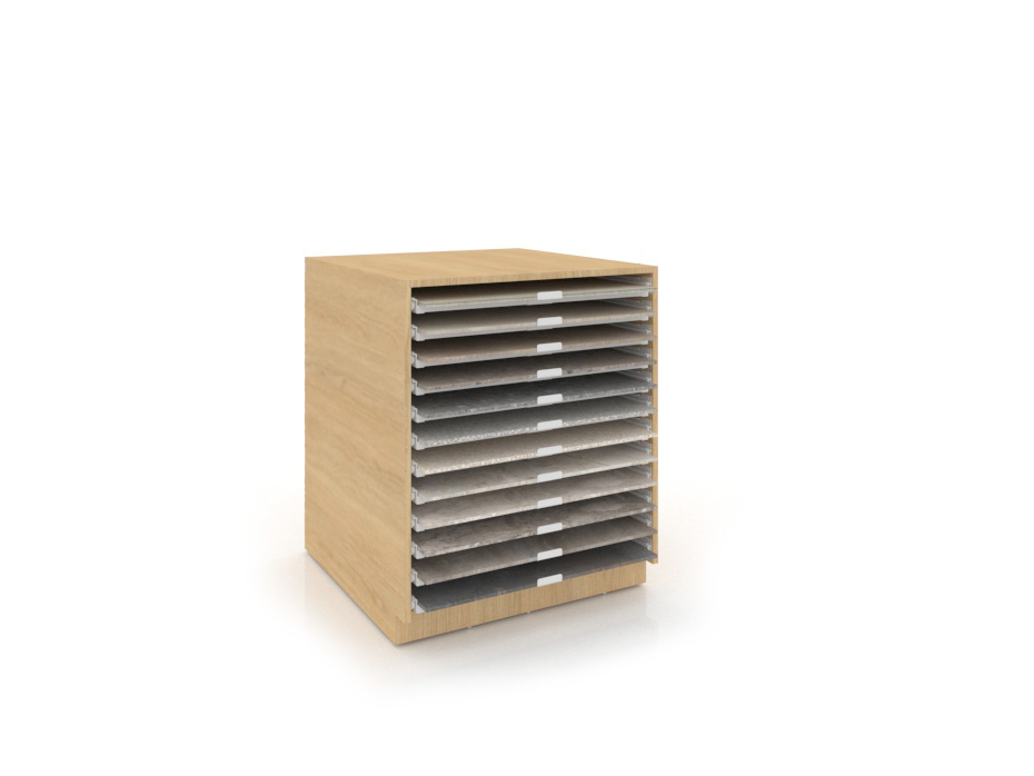Módulo del banco técnico de trabajo MH Loose madera vicenza 75x75 cerrado