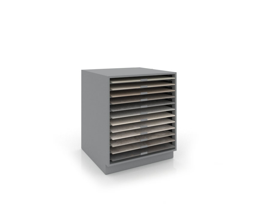 Módulo del banco técnico de trabajo MH Loose plata 75x75 cerrado